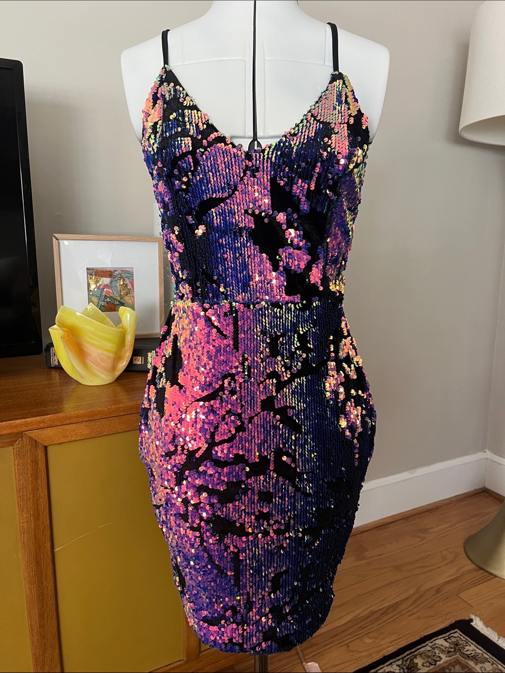 Multicolor Sequin Mini Dress